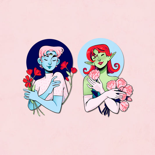 Flower Girls Sticker Duo